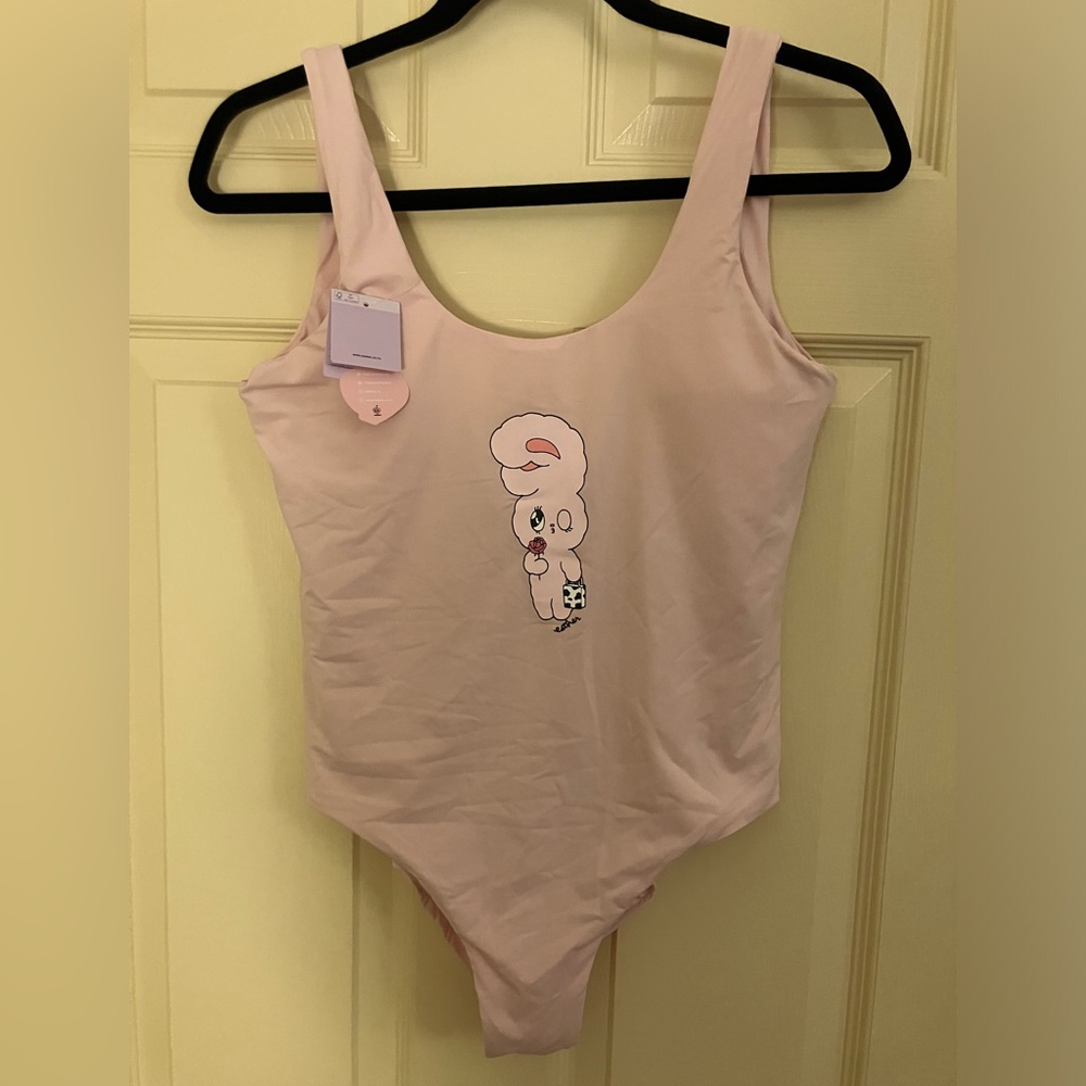 Esther bunny x Sabina Thai collaboration pink bodysuit cute kawaii XL large